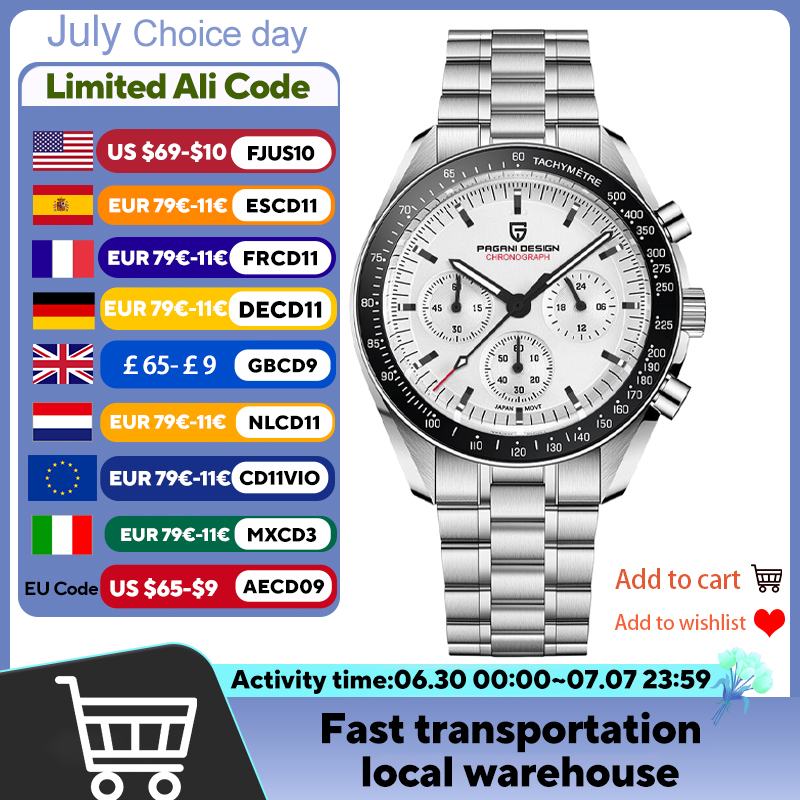 Reloj PAGANI DESIGN 2026 Nuevo V5 PD1701 para Hombre, Reloj de Cuarzo de Lujo