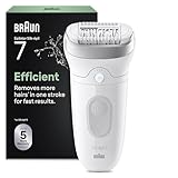 Braun Depiladora Eléctrica Mujer Silk·épil 7 Depiladora Corporal con Cabezal Ancho