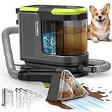 HYCHIKA Limpiador de Tapicerías 1800W, 17 kPa, Aspirador de Tapicerías con Lavado, Doble Depósito