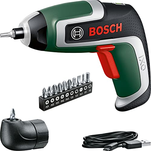 Bosch atornillador a batería compacto IXO; 3,6 V; 2,0 Ah; 5,5 Nm; adaptador de atornillado en ángulo