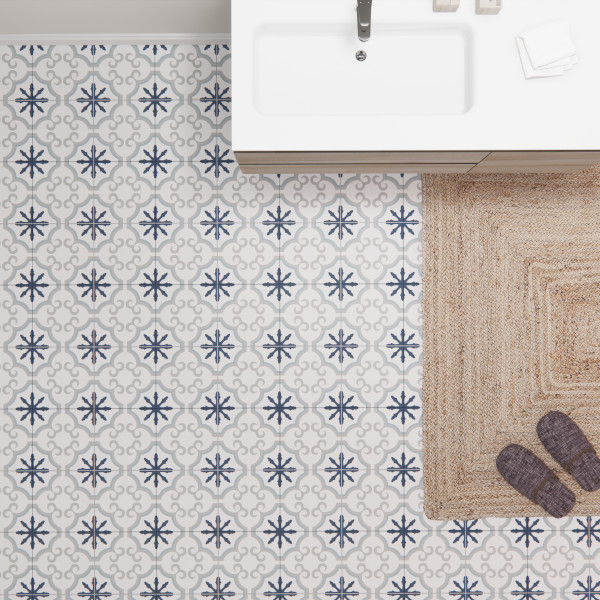 Suelo Porcelanico Hidraulico Multicolor Mate 45X45Cm C2 Flower