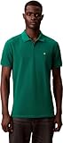 Calvin Klein Polo de Manga Corta Hombre Monogram Pique de algodón