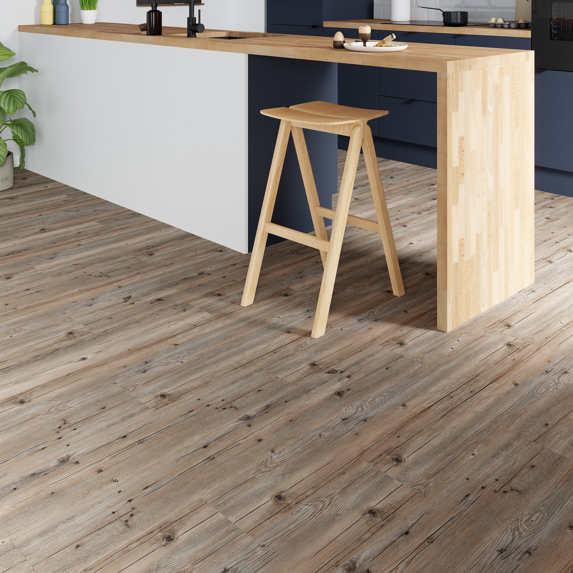 Suelo Vinilico Spc Click Con Aislante Incorporado Roble Vintage 5,5Mm Harmonia