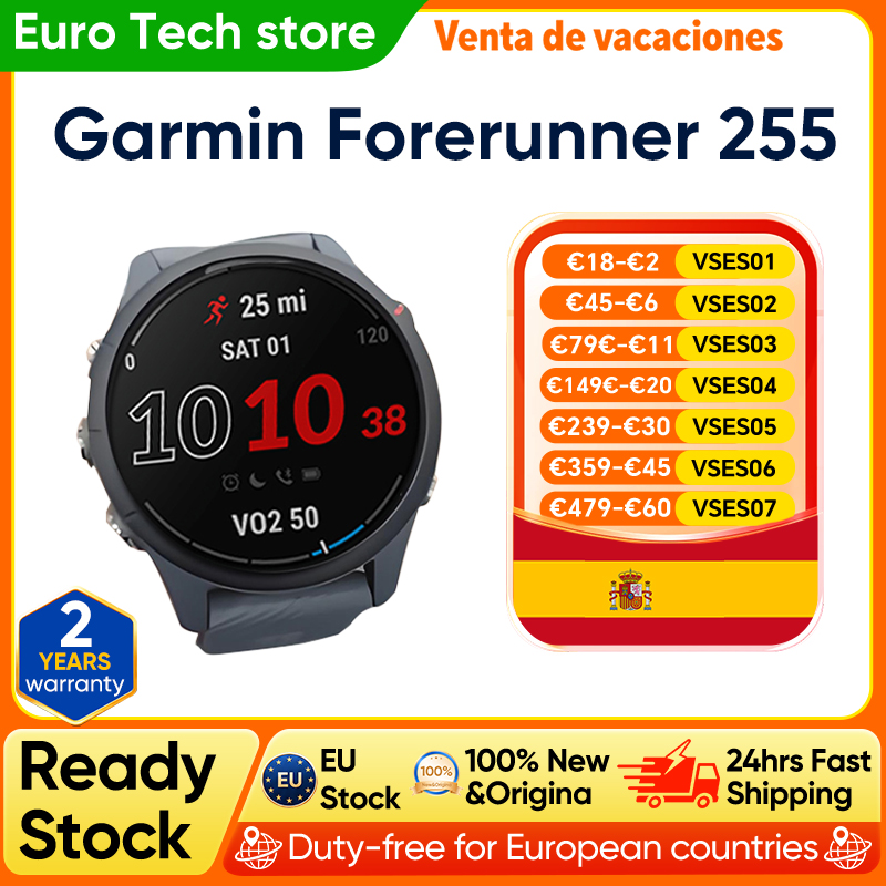 Reloj Inteligente Deportivo Garmin Forerunner 255 de 46 mm con Pantalla a Color de 1.3 Pulgadas