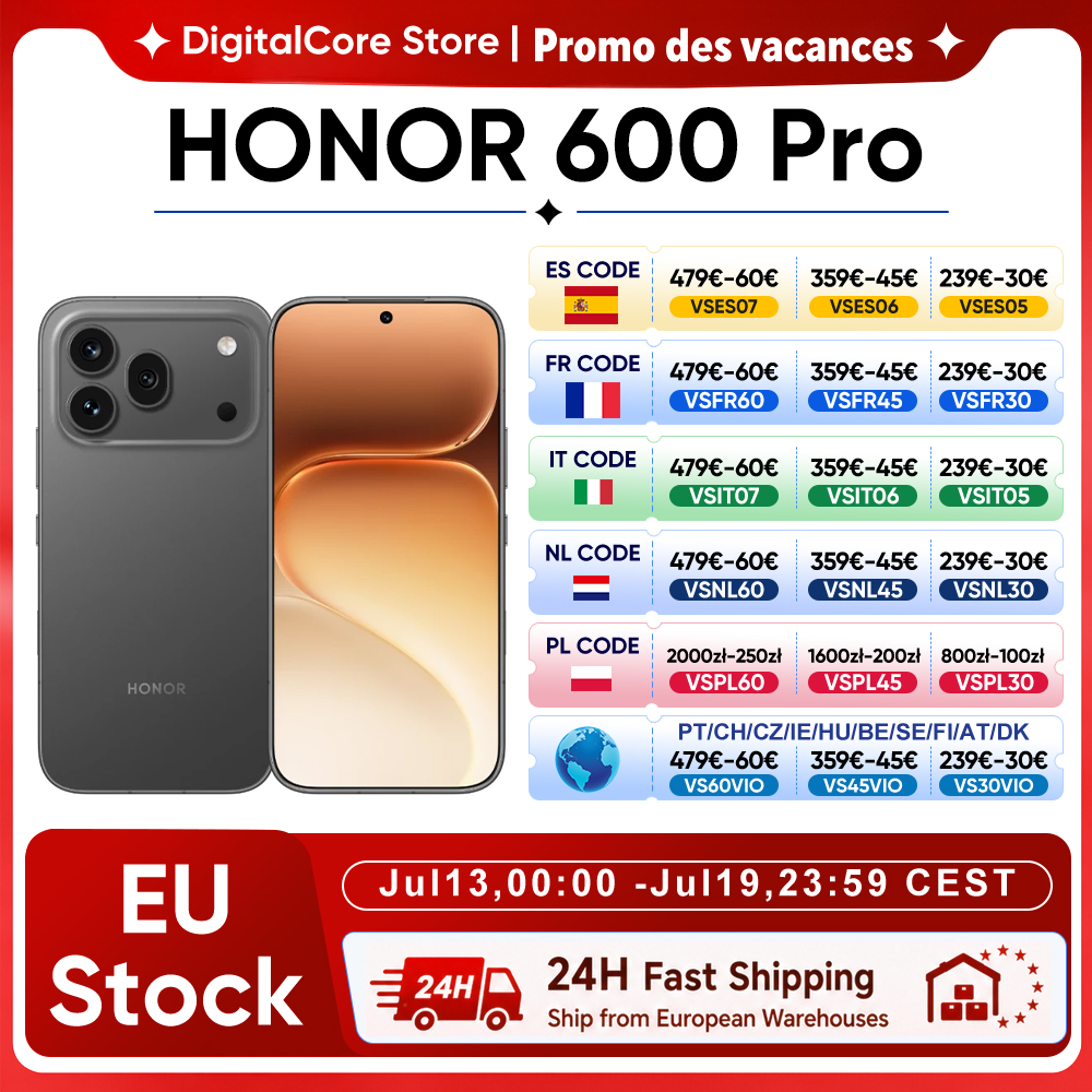 HONOR 600 Pro 5G Smartphone Versión EU Snapdragon 8 Elite Pantalla AMOLED de 6.57”