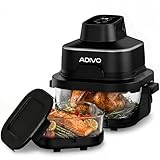 ADIVO Freidora Aire Vidrio 4L con doble capacidad