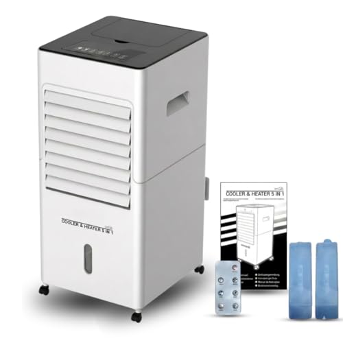 STARLYF Climatizador Evaporativo Portátil 5 en 1 Frío Calor – Enfriador de Aire, Calefactor 2000W