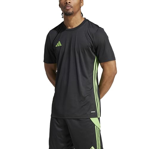 adidas Hombre Tabela 23 Jersey Shirt, Black/Semi Lucid Lime