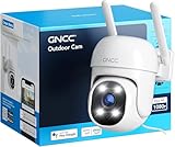 GNCC Cámara Vigilancia Wi-Fi Exterior 1080P para Domicilio, Solo WiFi de 2,4 GHz, 360° PTZ