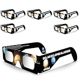 efekol Gafas Eclipse Solar Homologadas (6 Pack) - Certificación CE y EN ISO 12312-2 para