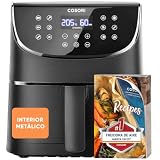Cosori Freidora de Aire 5,7L Interior Metálico Real, Air Fryer Diseño Antióxido, Tecnología