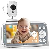 BOIFUN Camara Vigilancia Bebe sin WiFi, Vision NocturnaPantalla 4" HD 720P, Intercomunicador Bebe