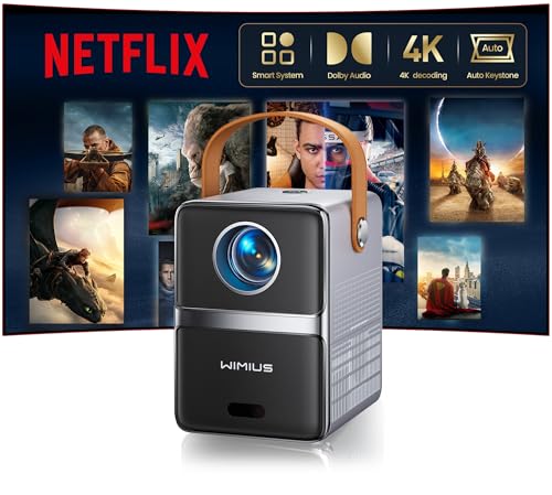 Mini Proyector Portatil 4K【Netflix Ready/Dolby】 WiMiUS