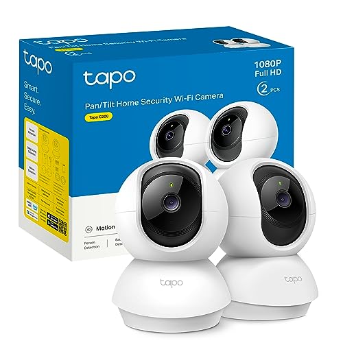 Tapo C200P2 - Cámara de Vigilancia WiFi Interior 360º, 1080p, Detección IA