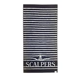 Scalpers Toalla de Playa 90x180cm 100% Algodón 500GSM Azul Marino a Rayas Home