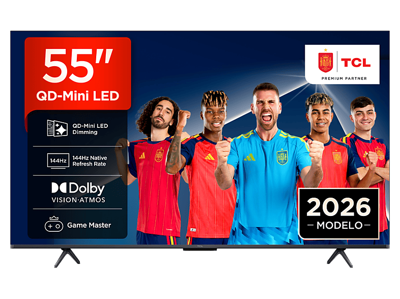 Tv Qd-Mini Led 55 - Tcl 55P8L, Uhd 4K, Aipq Processor, Smart Tv, Dvb-T2, Dolby Visionatmos, 144Hz