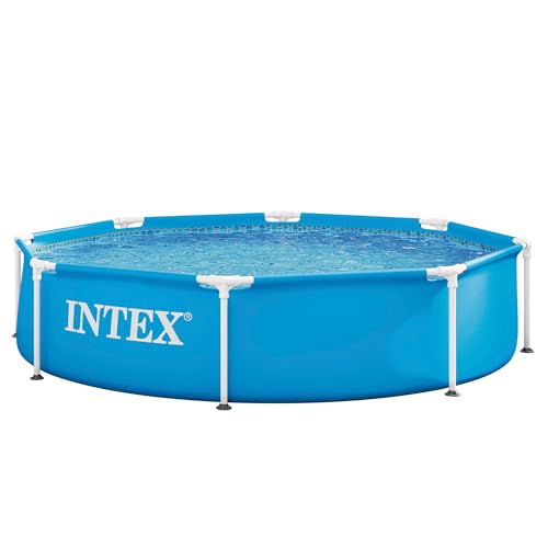 Intex 55242 - Piscina Desmontable Redonda Metal Frame Familiar Color Azul, Medidas Ø244x51 cm