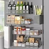 DTUQYX Estante magnético para especias, organizador de refrigerador