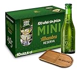Alhambra Reserva 1925 MINI, Pack de 10 Botellas x 22,5cl, Cerveza Extra de Fermentación Lenta, 6,4%