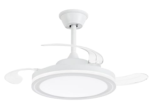 NARVI Ventilador de Techo Silencioso | Control Remoto | 3 Palas Transparentes