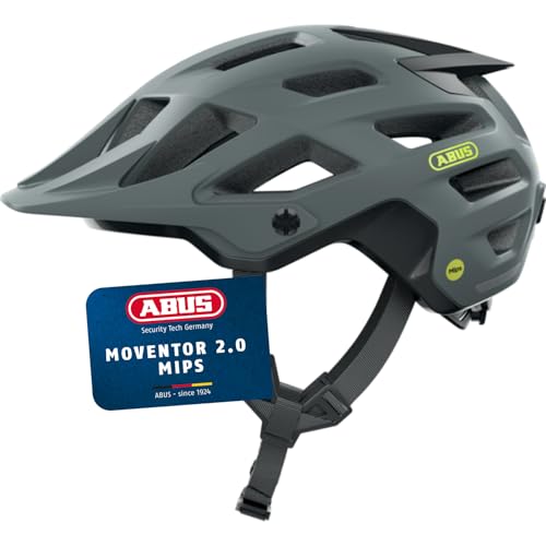 ABUS Casco MTB Moventor 2.0 MIPS, Casco Bicicleta Gris, Talla L