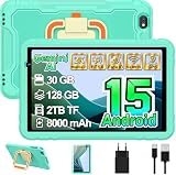 Tablet niños 10 Pulgadas Android 15 con Gemini AI 30 + 128GB (TF 2TB), Octa-Core, GPS, WiFi 6