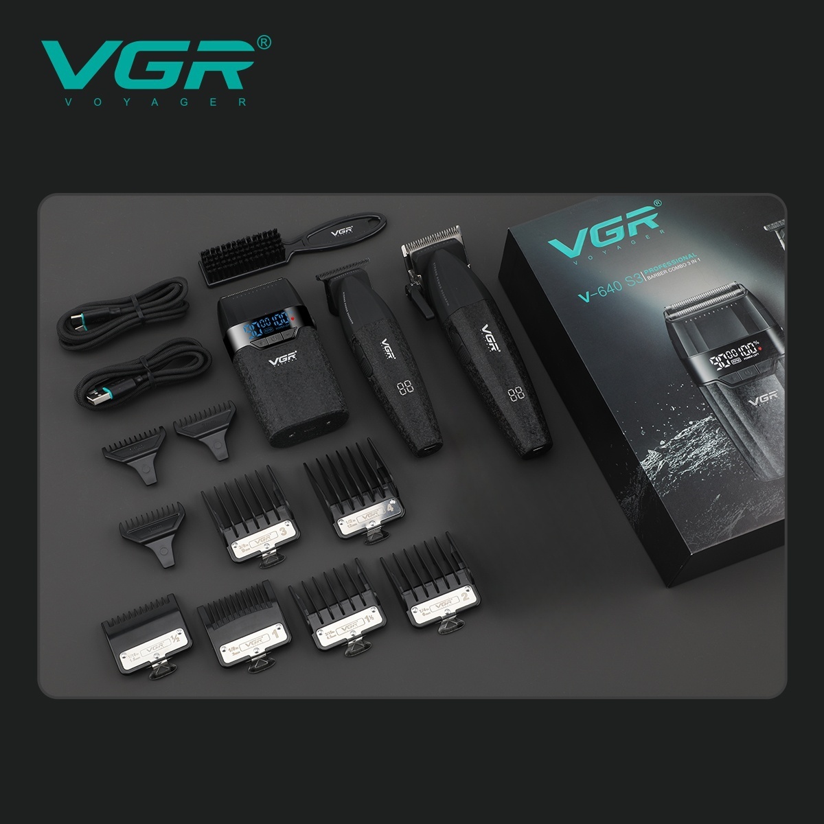 Cortapelos Profesional Inalámbrico VGR de 9000 RPM y Ajustable