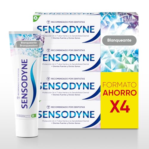 Sensodyne Blanqueante Pasta De Dientes, Alivio Sensibilidad, Pack 4x75 ml