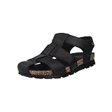 Panama Jack Sandalias planas Stanley para hombre, Negro C2