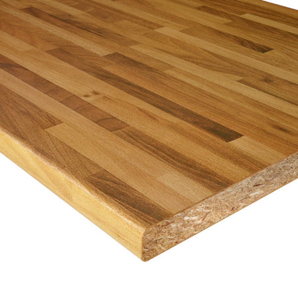 Encimera Laminada Efecto Nogal Entablillada 180 Cm