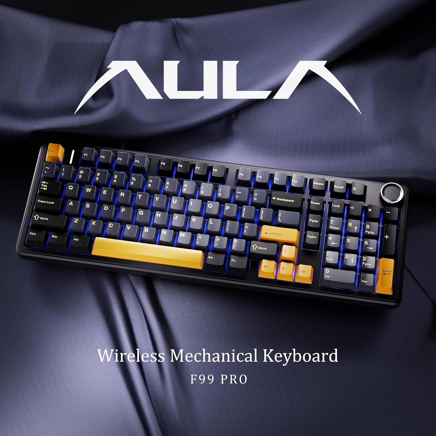 Teclado Mecánico para Juegos AULA F99PRO, 99 Teclas, Tres Modos Inalámbricos, Personalizado