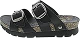 Panama Jack Sandalias planas para mujer Shirley B1, Schwarz B1