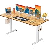 ErGear Escritorio Elevable Eléctrico, 160x80cm, Nogal Oscuro