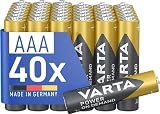 VARTA Pilas AAA, paquete de 40, Power on Demand, Alcalinas, 1,5V
