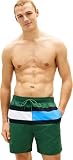 Tommy Hilfiger Bañador Hombre Medium Drawstring con Bolsillo Trasero, Verde