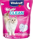Vitakraft Magic Clean Classic, Arena no aglomerante para Gatos, Fabricada con microesferas minerales