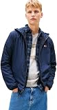 Tommy Jeans Cortavientos Hombre Fleece Chicago con capucha, Azul