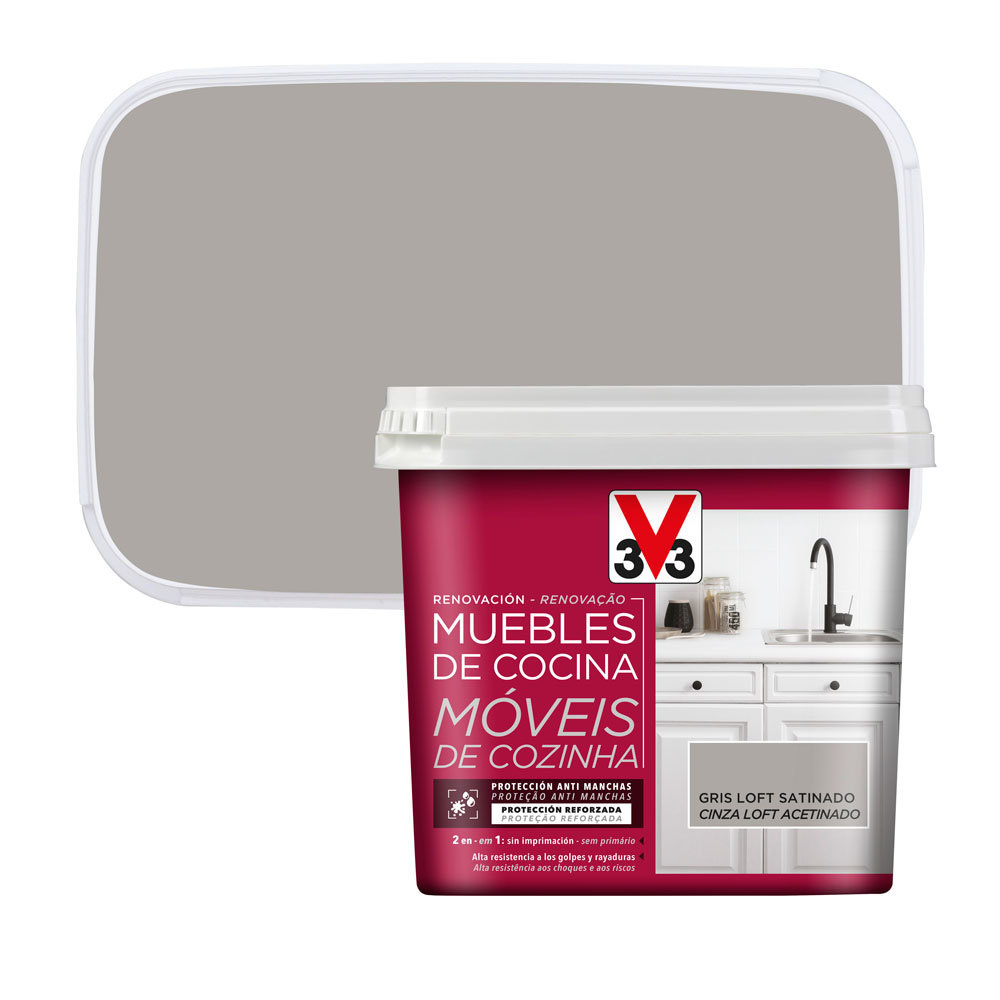 Pintura Para Armarios Gris Loft 750 Ml
