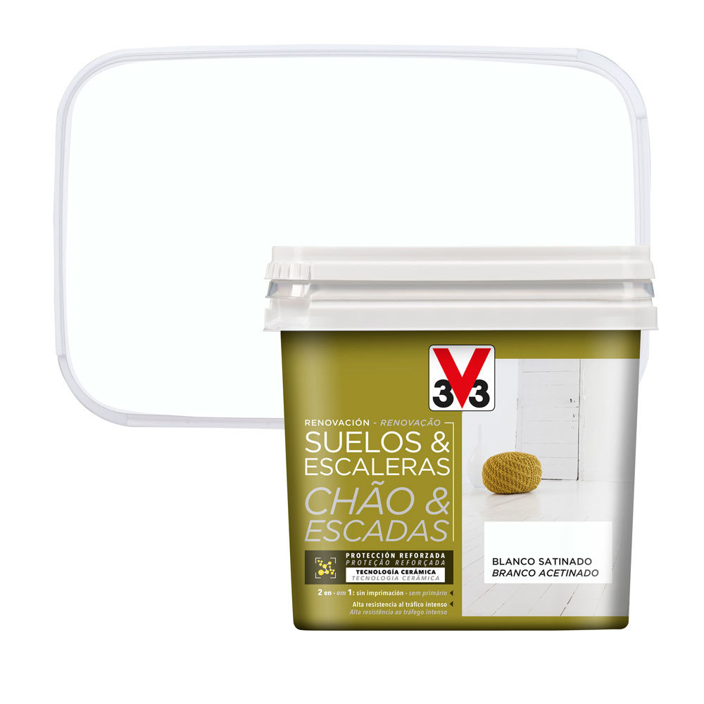 Pintura Para Suelos Y Escaleras Blanco 750 Ml
