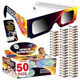Galaxium 50 Pack Gafas Eclipse Solar Homologadas ISO 12312-2 | Gafas para Ver Eclipse Solar