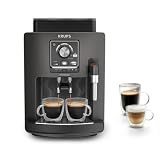 KRUPS Harmony, Cafetera Superautomática, 4 Bebidas, Espumador Leche, Carbón