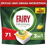 Fairy Original TodoEn1 Cápsulas Lavavajillas Máquina Limón, 71 Cápsulas