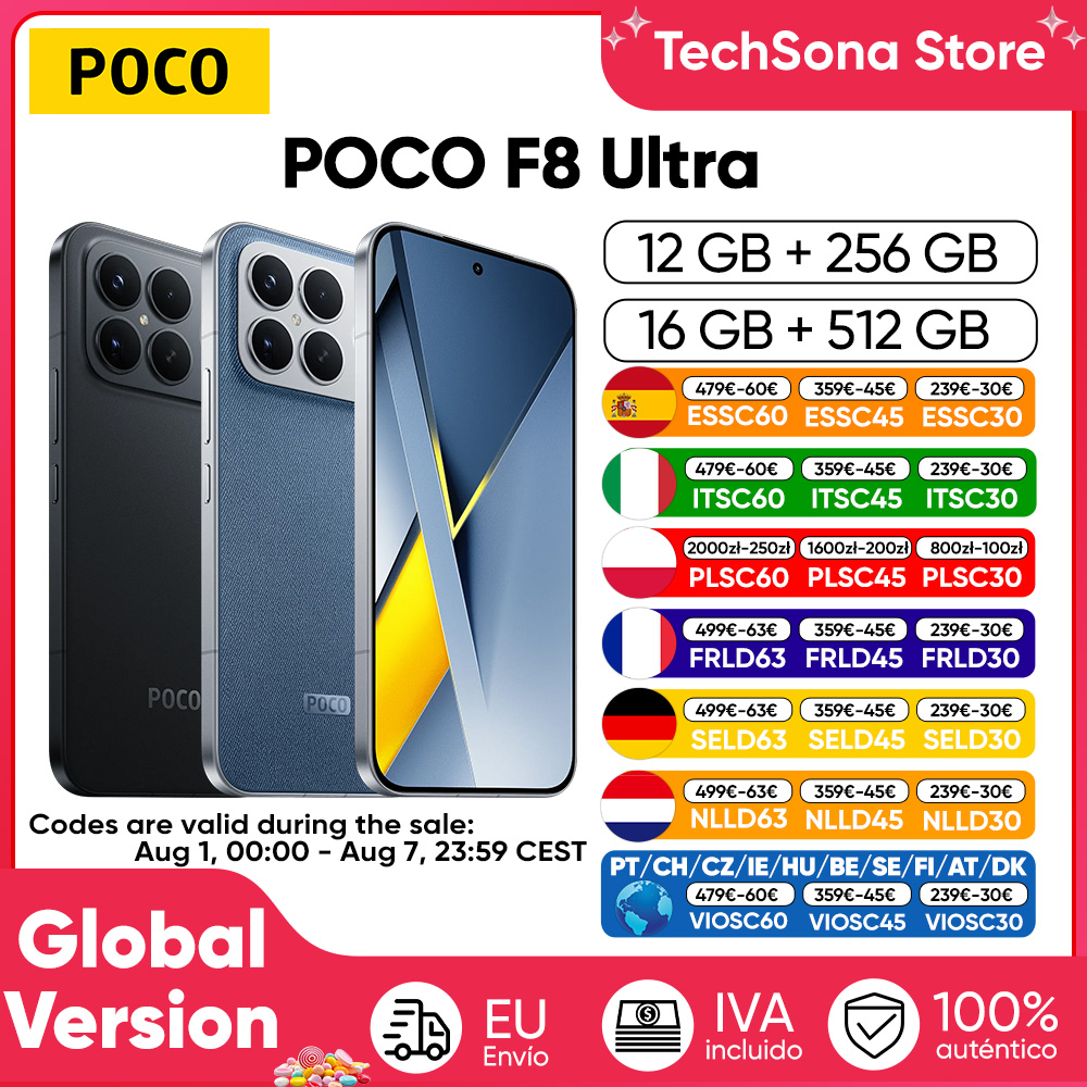 POCO F8 Ultra 5G Snapdragon 8 Elite Gen 5, Pantalla AMOLED de 6.9", 100W, 6500mAh, NFC