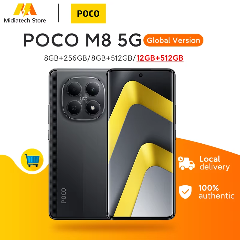 Poco M8 5G 512GB 256GB Snapdragon 6 Gen 3 Pantalla AMOLED de 6.77" Cámara 50MP Batería 5520mAh 45W
