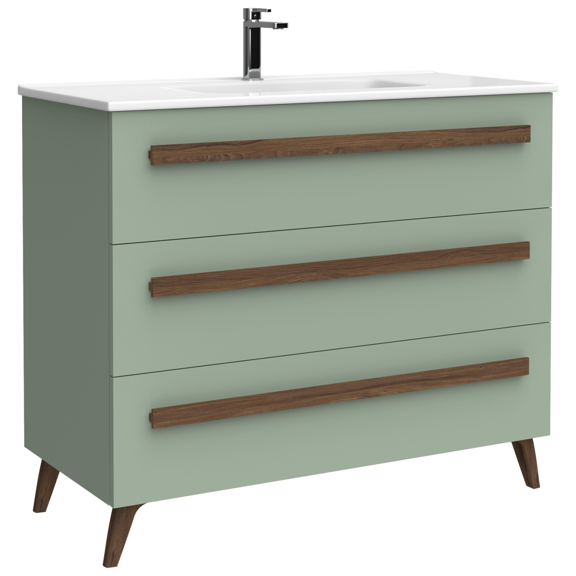 Mueble De Bano Nilsa Color Verde Hoja 100Cm