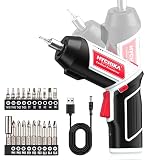 HYCHIKA Destornillador Eléctrico 6Nm, Bateria 3.6V 2,0 Ah, LED Luz Accesorios, Para Reparaciones