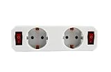 YIERSAN adaptador 2 tomas con interruptor