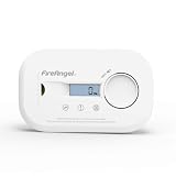 Fire Angel Detector de Monóxido de Carbono Digital con Pantalla LCD y Sensor de CO de 10 Años