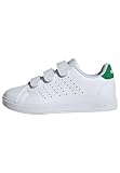 adidas Unisex niños Advantage Base 2.0 Children Shoes, Cloud White/Cloud White/Green, 29 EU