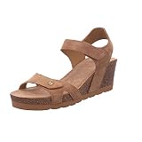 Panama Jack Sandalias Vila Wedge para mujer, Cuero B3
